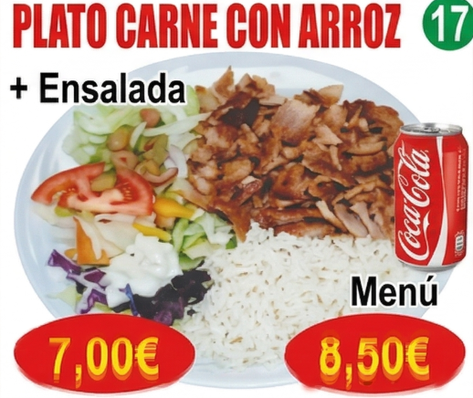 Plato Carne con Arroz